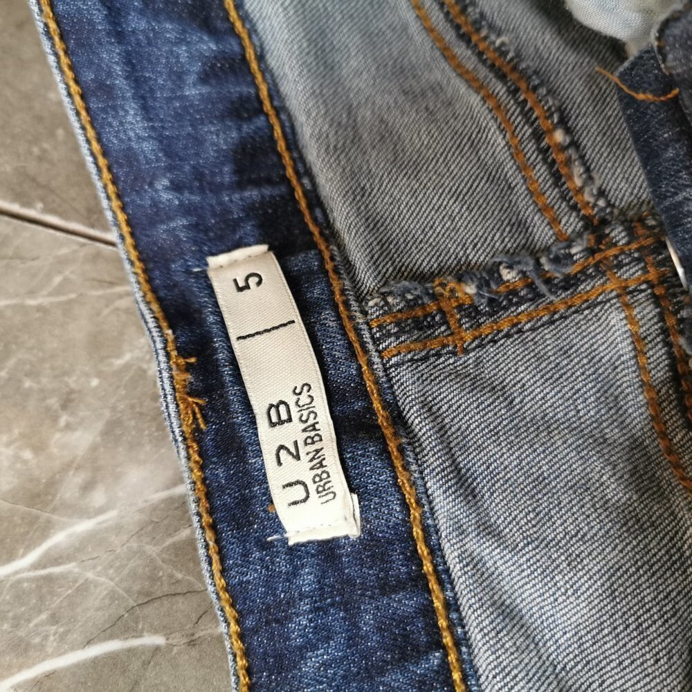 U2b High Rise Button Fly Jean Shorts - Picture 3 of 3